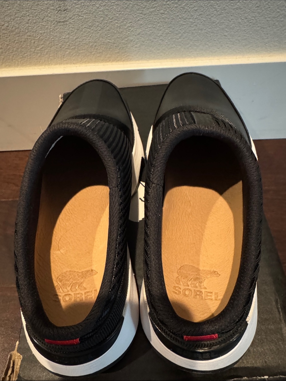 Sorel Black and White Kinetic Impact Mule Slip-On - Picture 2 of 4